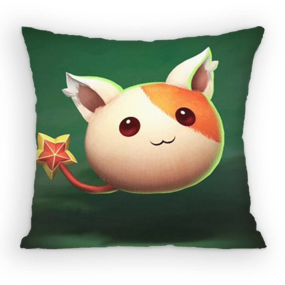

TFT Little Legends Pillow Case Sofa Living Room for Bedroom car Headboard Backrest Cushion Square Cushion Nap Time 30x30 cm