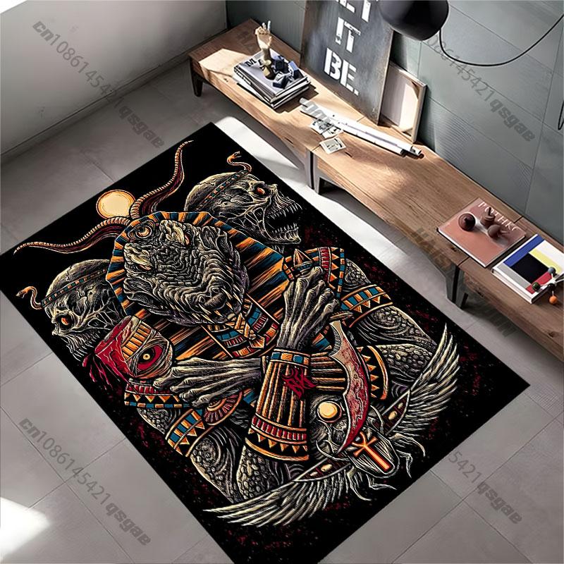 Ancient Mythical Powerful Dark Imagery Carpet Yoga Living Room Room Decor Children's Crawling Mat Doormat Area Rug Games Mat
