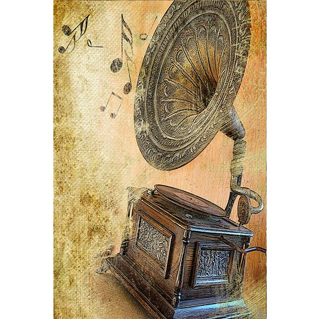 Vintage Phonograph Bild Gemälde für Wohnkultur Retro Musikalische Kunst Poster An Der Wand Rahmenlose Schlafzimmer Dekor Kein Rahmen