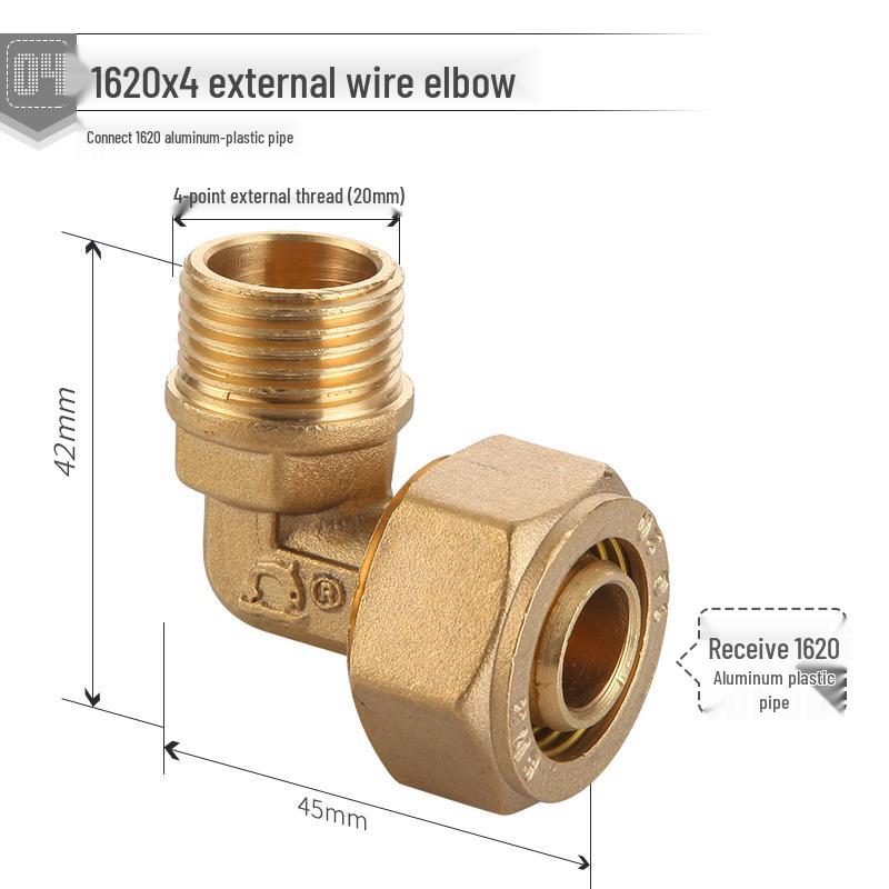 Solar-Warmwasserbereiter Aluminium-Kunststoff-Rohrverschraubungen mit Kupferverbindungen und Gewinde-Winkel-, T-Stück- und Geradverbindern