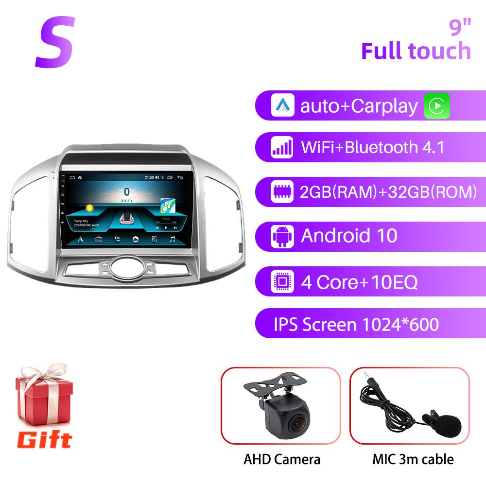 2 Din Android Car Radio for Chevrolet Captiva 2012-2017 9" Stereo Receiver GPS Bluetooth-compatible Navigation Multimedia Player