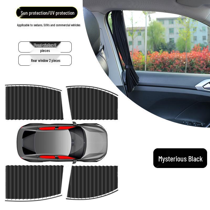 Magnetic Car Sunshade Curtains - Sun Protection & Heat Insulation for Children's Privacy on Side Windows