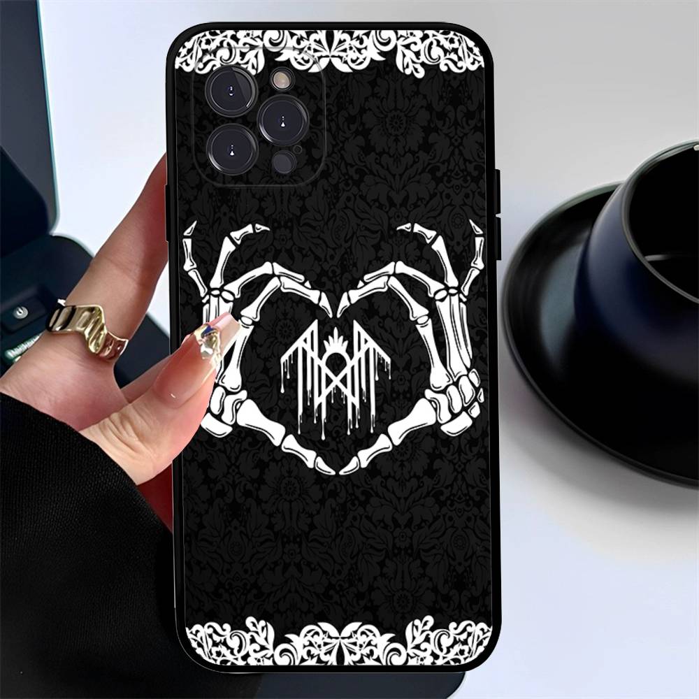 

Чехол-брелок Sleep Rock Band T-Token для iPhone 17 16 15 11 13 14 Pro Max Plus 12 Mini Черный iPhone 13pro max