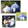 Cute Shark Plush Pillow With Cat Face Stuffed Animal Blue/grey 30/60cm Super Soft Short Plush