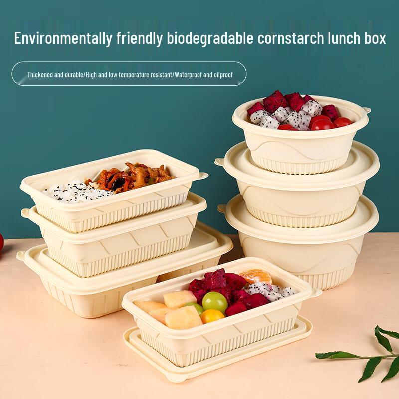 Biodegradable Corn Starch 5-Compartment Disposable Lunch Box