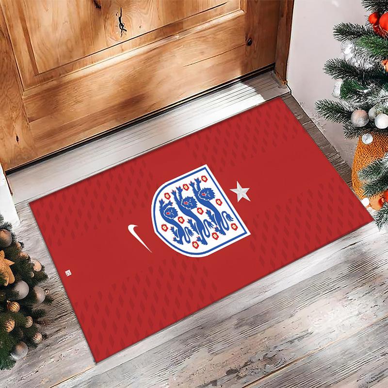 England National Football Team Theme Rug Soft Crystal Velvet Area Rug Non-Slip Floor Carpet for Living Room Bedroom Nursery