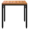 Outdoor Furniture Set with Cushions Black Poly Rattan