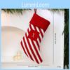 Santa Christmas Stocking With Embroidered Letters And Snowball Accent For Festive Decor