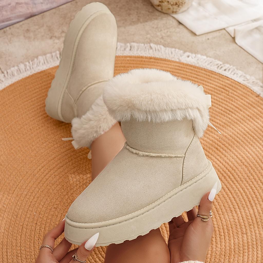 Fashion 2025 Women Boots Fashion Comfortable Thick Bottom Snow Boots Women Outdoor Wear Resistant Big Size Shoes Women Zapatos De Mujer