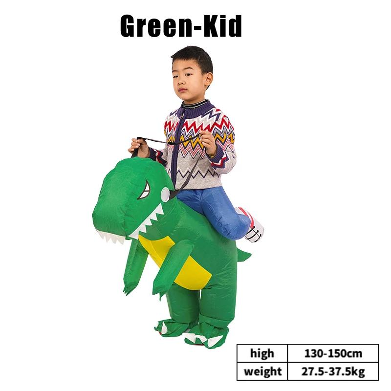 Inflatable Dinosaur Costume Kids Adult Halloween Funny T-rex Blow-Up Riding Dinosaur Suit Inflatable Costume for Dress up Party