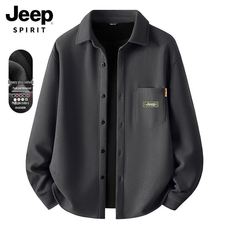 JEEP SPIRIT Men s Fleece Lined Corduroy Shirt XL