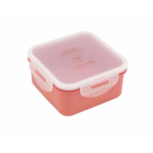 

OSK Hinoki No Pura Bento Box, Pink, 500ml, Microwave-Safe with Lid, 4-Point Lock, Dishwasher-Safe, Made in Japan, PCL-7