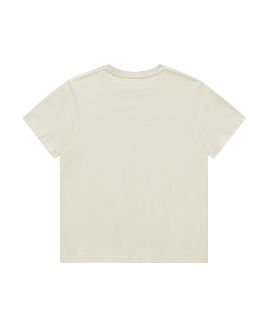 COVERNAT WOMAN Clover Graphic T-Shirt Ecru