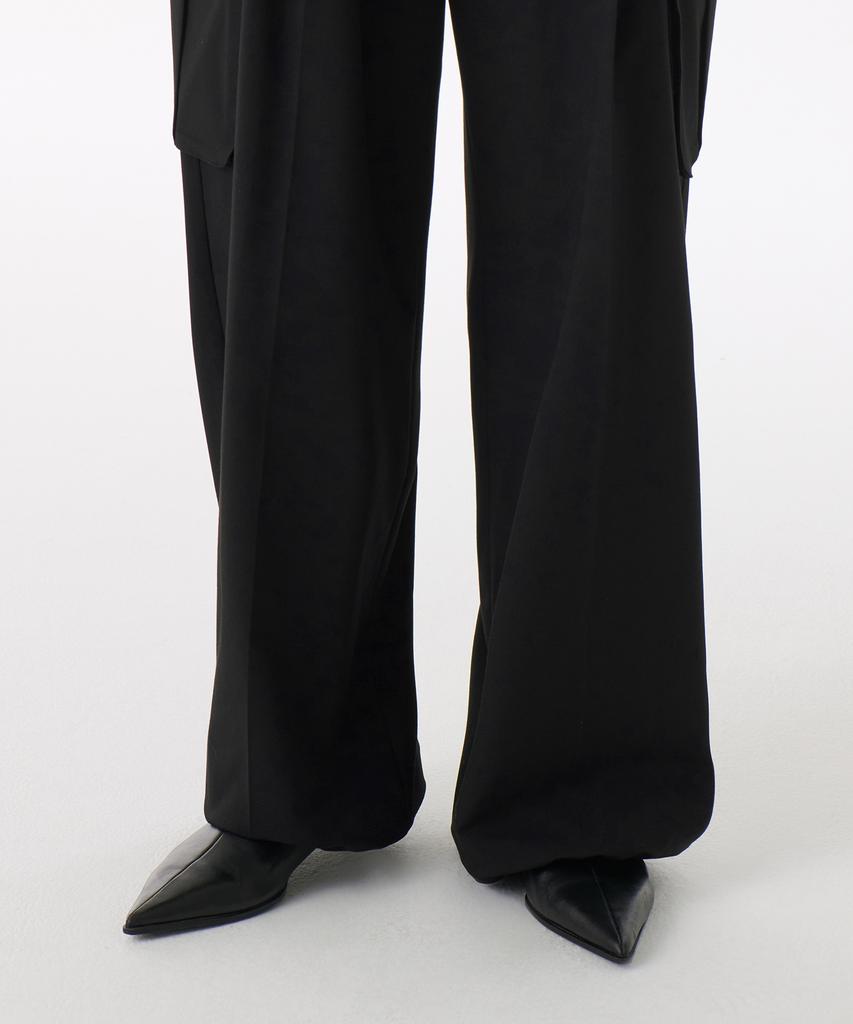 MUSINSA STANDARD WOMAN Women'S Parachute Cargo Slacks [Black]