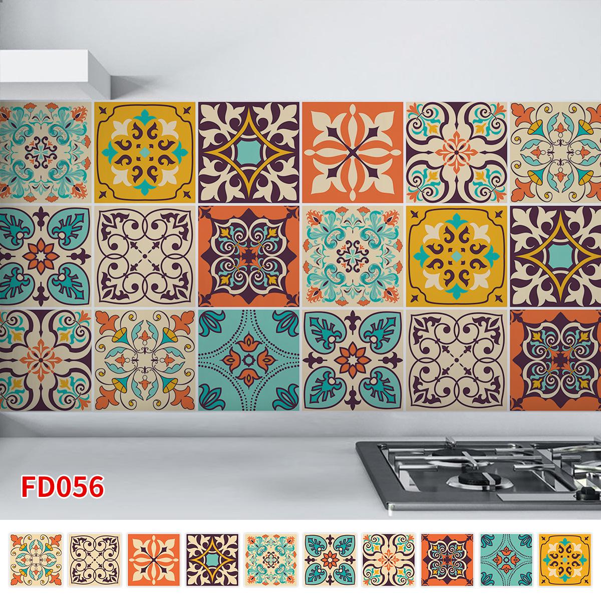 

Водонепроницаемые настенные наклейки в европейском стиле: Декор гостиной, кухни и ванной комнаты Crystal Sticker (Thick) (20x20CM) 10 sheets/set