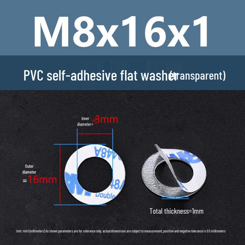 Yigu Adhesive PVC Transparent Washer: Single-Sided Insulating Pad with Screw Gasket