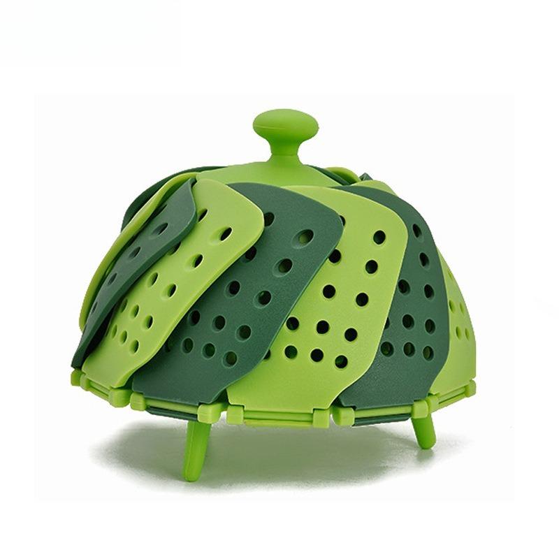 Collapsible Silicone Mesh Steamer Basket Multipurpose Foldable Veggie And Food Steaming Rack For Kitchen Faucet Safe Cookware