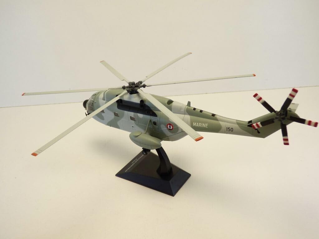 French Army Helicopter Diecast Model SA 321 Superfluron Finished Product 1/72 Aérospatiale Pre-painted [Used]