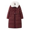 Women’s Long Fur Lapel Windproof Thicken Warm Winter Jacket