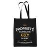 Tote Bag Atsem Property of the Best | Cotton Tote Bag Gift Idea Woman Humor Colleague Family Birthday Christmas