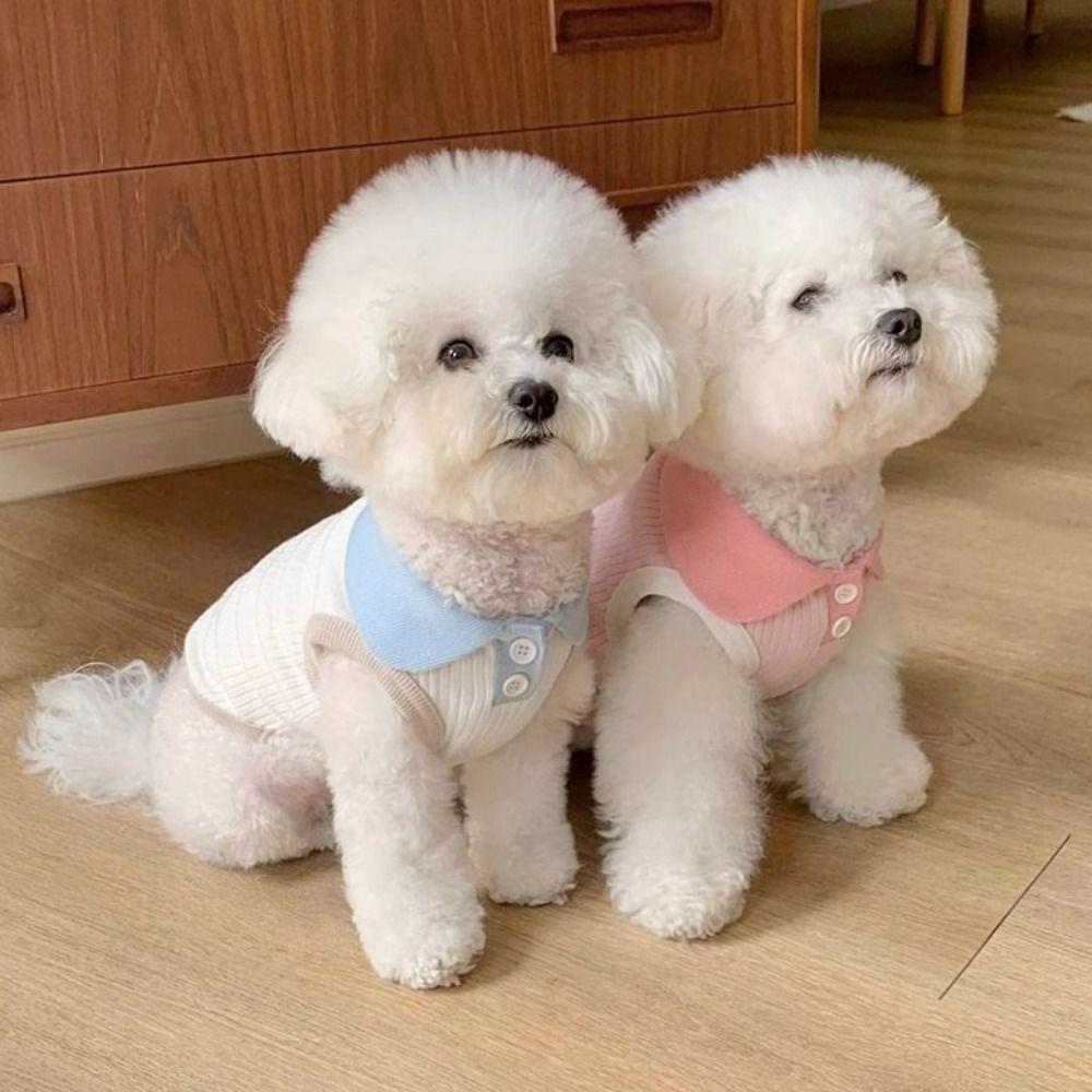 Cute Breathable Dog Shirt Solid Color Soft Dog Clothes Cooling Cotton Pet Costumes Cats
