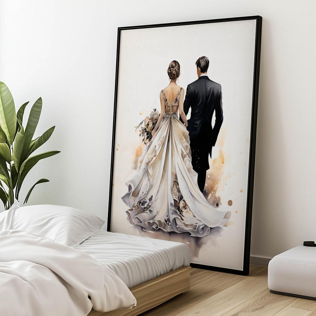 Ślubne Marzenia Ślubne Marzenia, 30X40 Cm, Rama Aluminiowa Czarna, Papier Matowy 230 Gsm