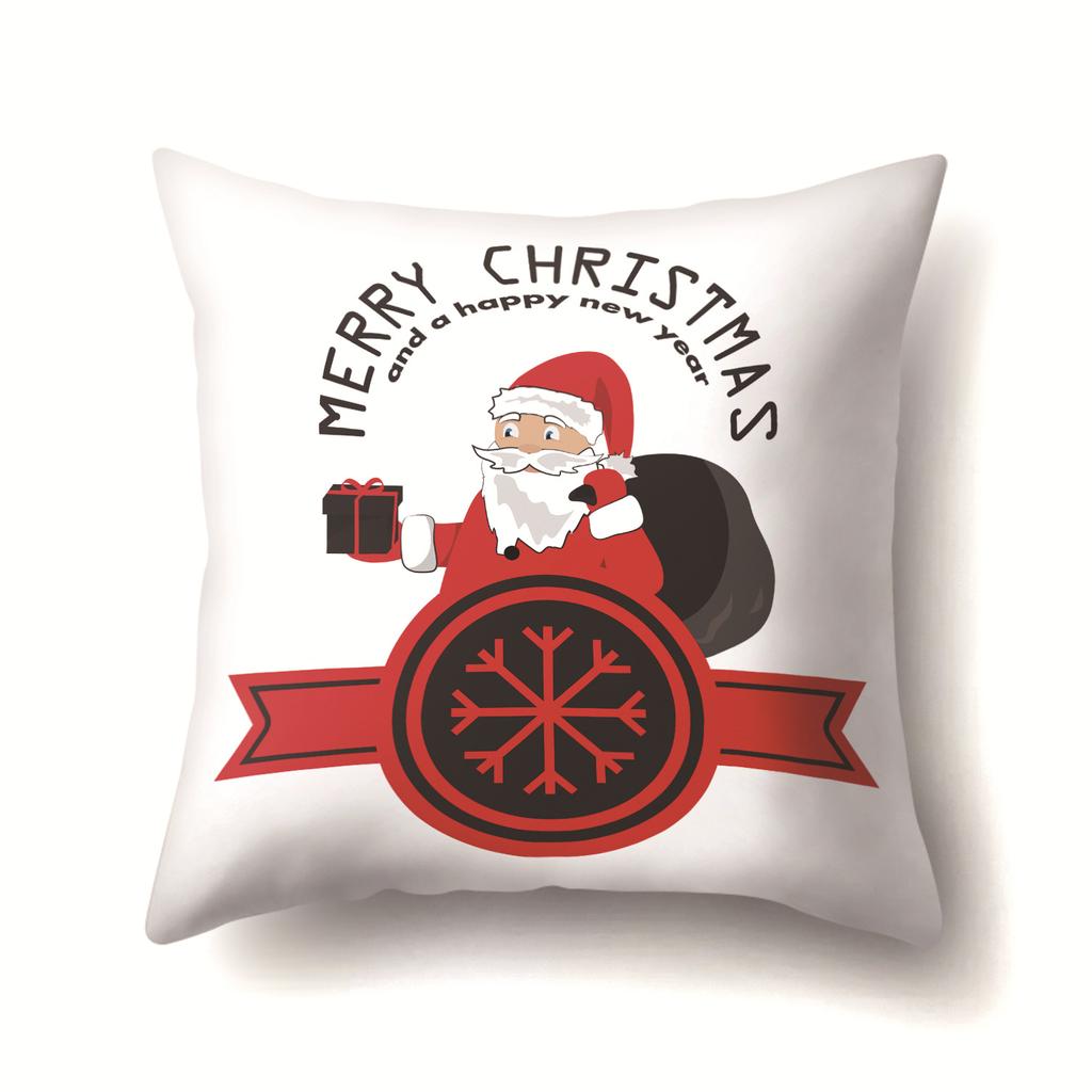 European and American Christmas Santa Claus Christmas Tree Creative Polyester Pillow Case Fashion Home Pillow Case