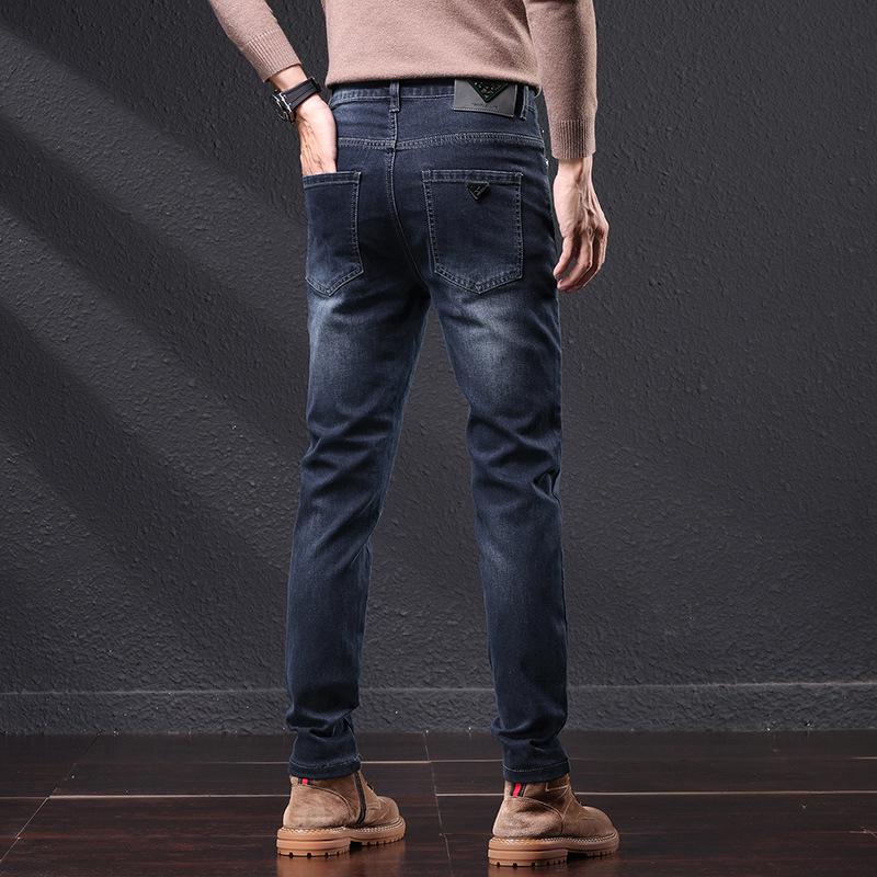 Men's Trendy Slim Stretch Jeans - Versatile, Youthful, Casual Straight Pants for Spring & Autumn
