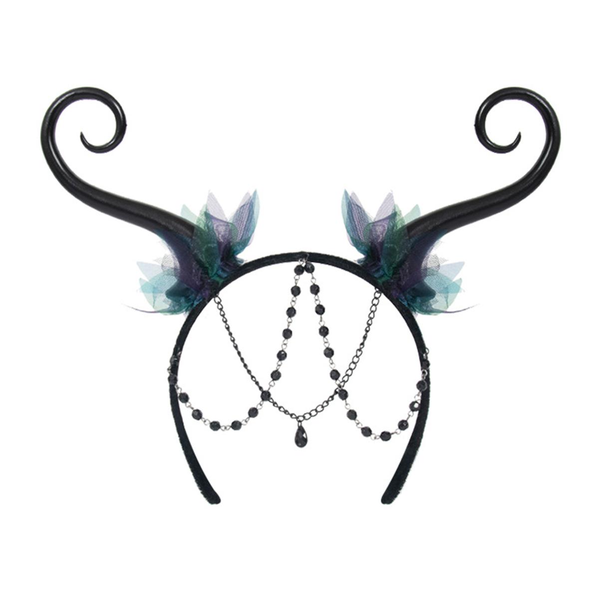 

Цветочная фея Щупальца феи Ободок для волос Лесная фантазия Косплей Аксессуары для волос Ободок для волос Хэллоуин Рождество чёрный