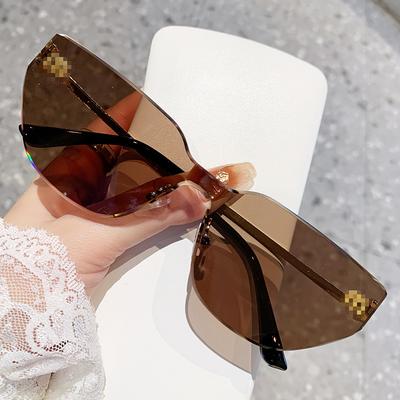 Frameless Letter M Mijia Sunglasses Cat Eye Trend Sunglasses Men'S And Women'S Sunglasses