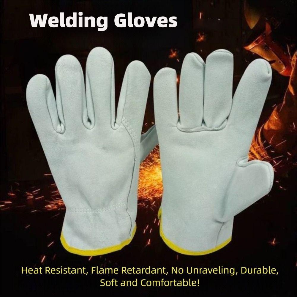 Cowhide Labor Gloves Thick Safety Gloves New Mechanic Glove