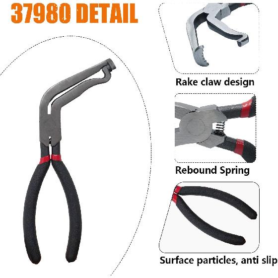 2 Pcs Electrical Disconnect Pliers 37960 37980 Automotive Electrical Connector Disconnect Pliers,Fuel Line Petrol Clip Pipe Pliers for Push Tab Style