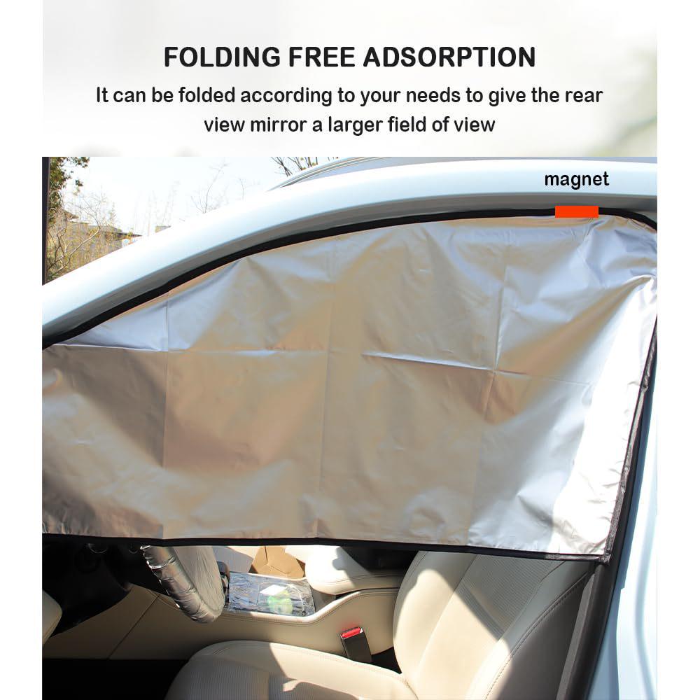Universal Magnetic Car Sunshade: Rear Row Diamond Pattern for Child Sun Protection & Heat Insulation