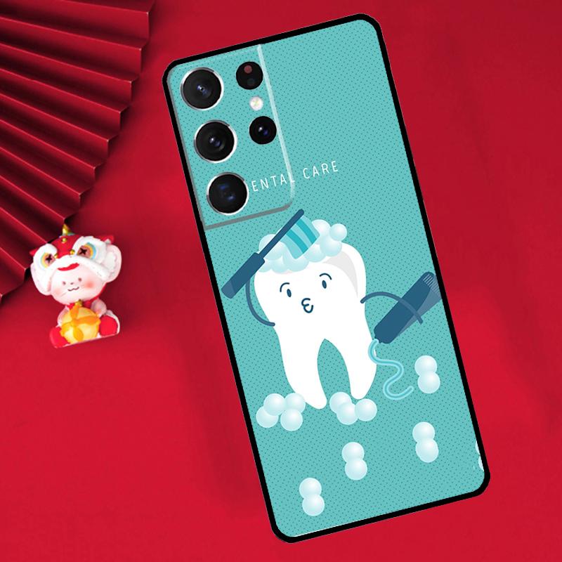 Zabawne Etui Dentystyczne do Samsung Galaxy S25 S26 Ultra S22 S23 S24 Ultra S20 S21 Plus S10 S25 FE Pokrowiec Funda