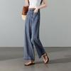 SOFSIL Women's High-Waist Wide-Leg Cropped Denim Jeans