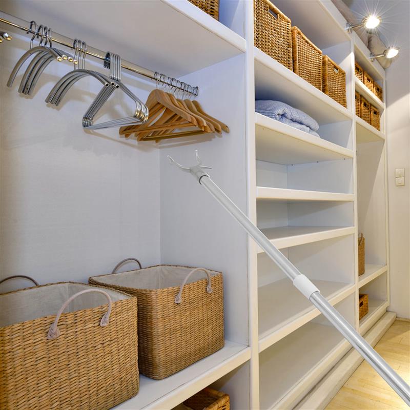Clothes Rail Closet Pole Telescopic Reach Stick Curtain Net Spring MultiPurpose Loaded Extendable Tension Clothes Pole Home Tool