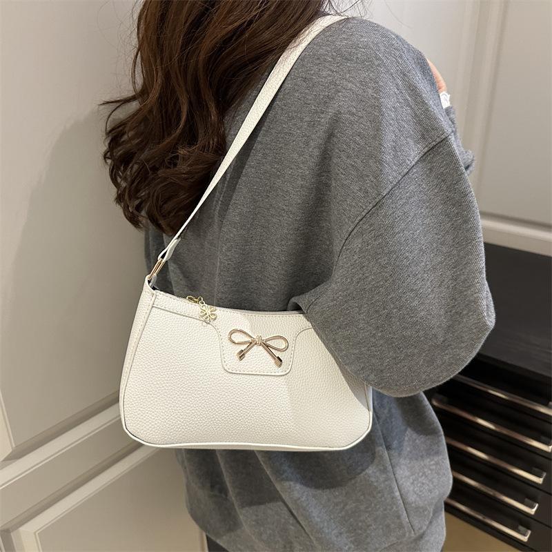 Fashion Bow Underarm Bag Women's 2025 New Korean Version Single Shoulder Texture Foreign Commuter Backpack Women's Bag