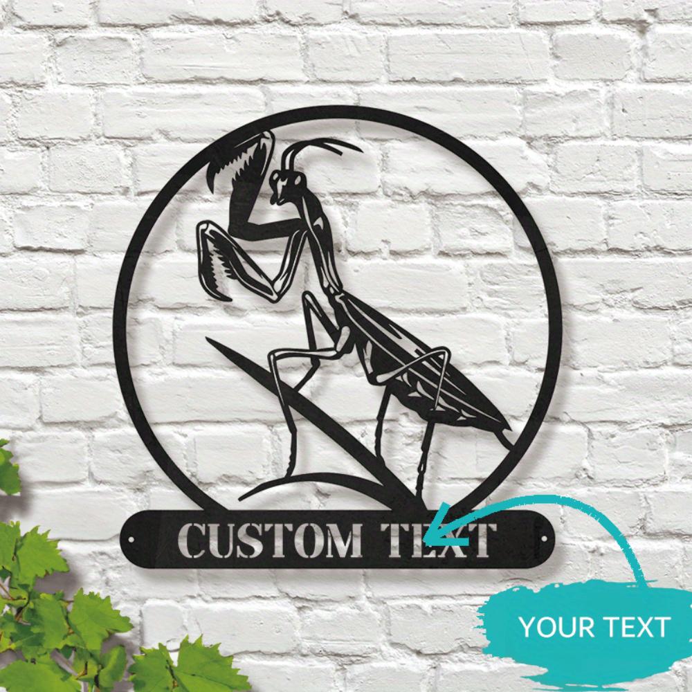 Exclusive Mantis Metal Wall Art, Modern Style Featherless Power Decor, Multi-Purpose Home Hanging Sign