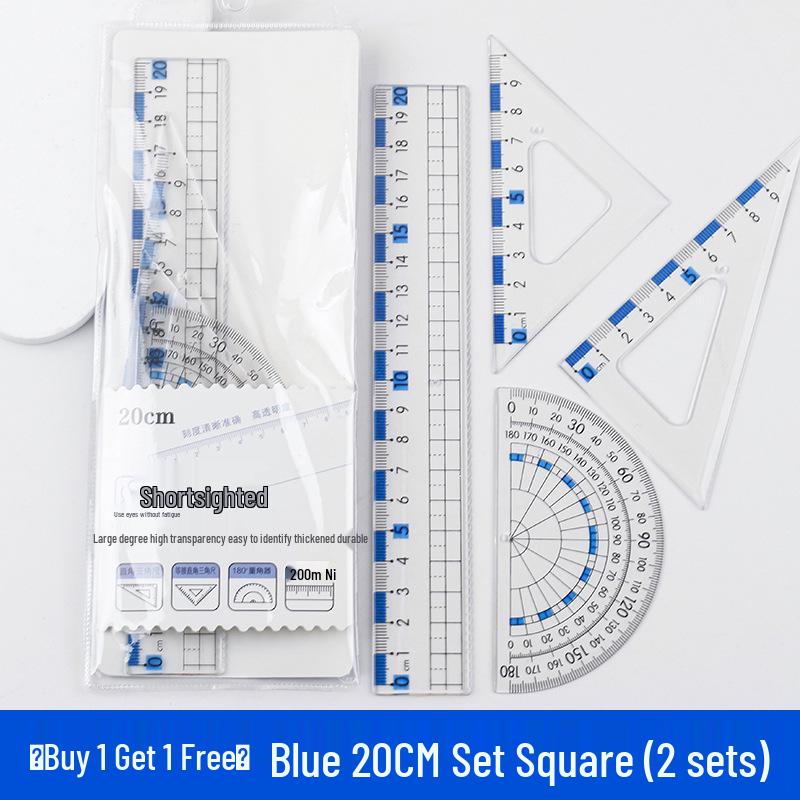 

Newcomer 0.01 Anti-Myopia Eye Protection Dual-Scale Ruler for Students, 15cm & 20cm
