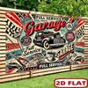 2D Flachdruck Retro Werkstatt Kulisse für Man Cave & Mechaniker Werkstatt
