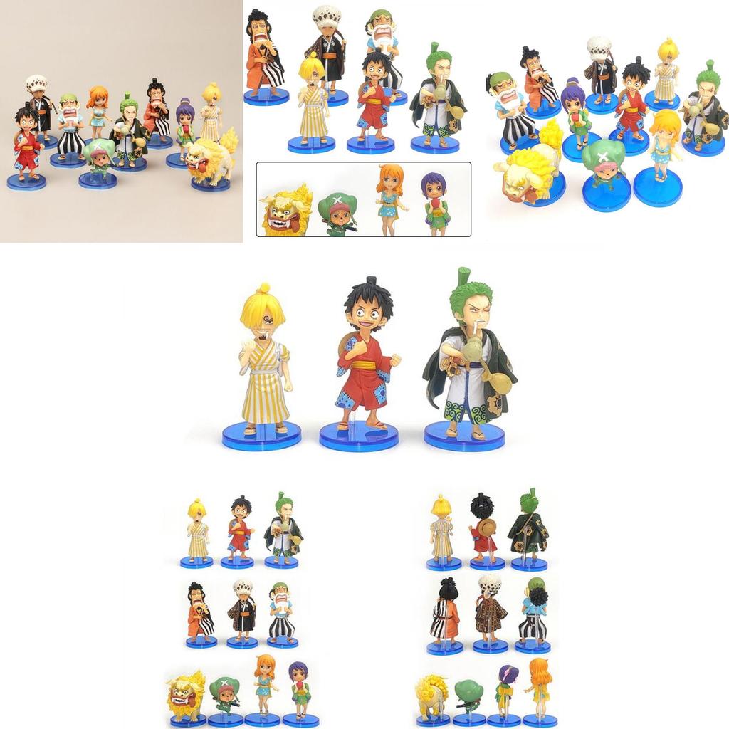 Stunning 10pcs One Piece Wano Country Action Figure Set Featuring Luffy Nami Chopper