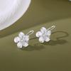 925 Sterling Silver Flower Earrings, Cold Aesthetic Luxury Studs, High-End Niche Style 2023 for Women