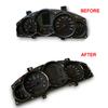 1 Set 5pc Gloss Carbon Fiber Style Dashboard Dial Gauge Rings Bezel Trim for Porsche Cayenne 955 957 9PA