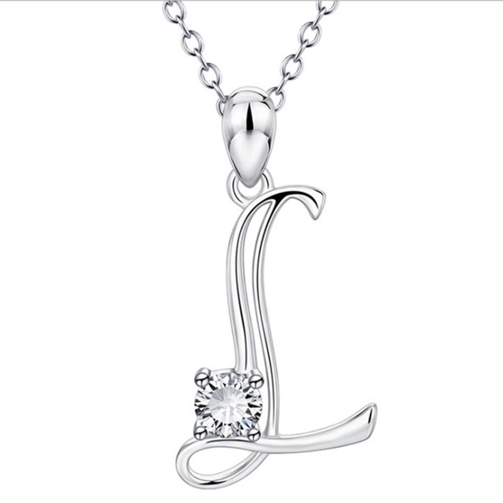 26 English Letters Fashionable Diamond Pendant Popular Items Necklaces