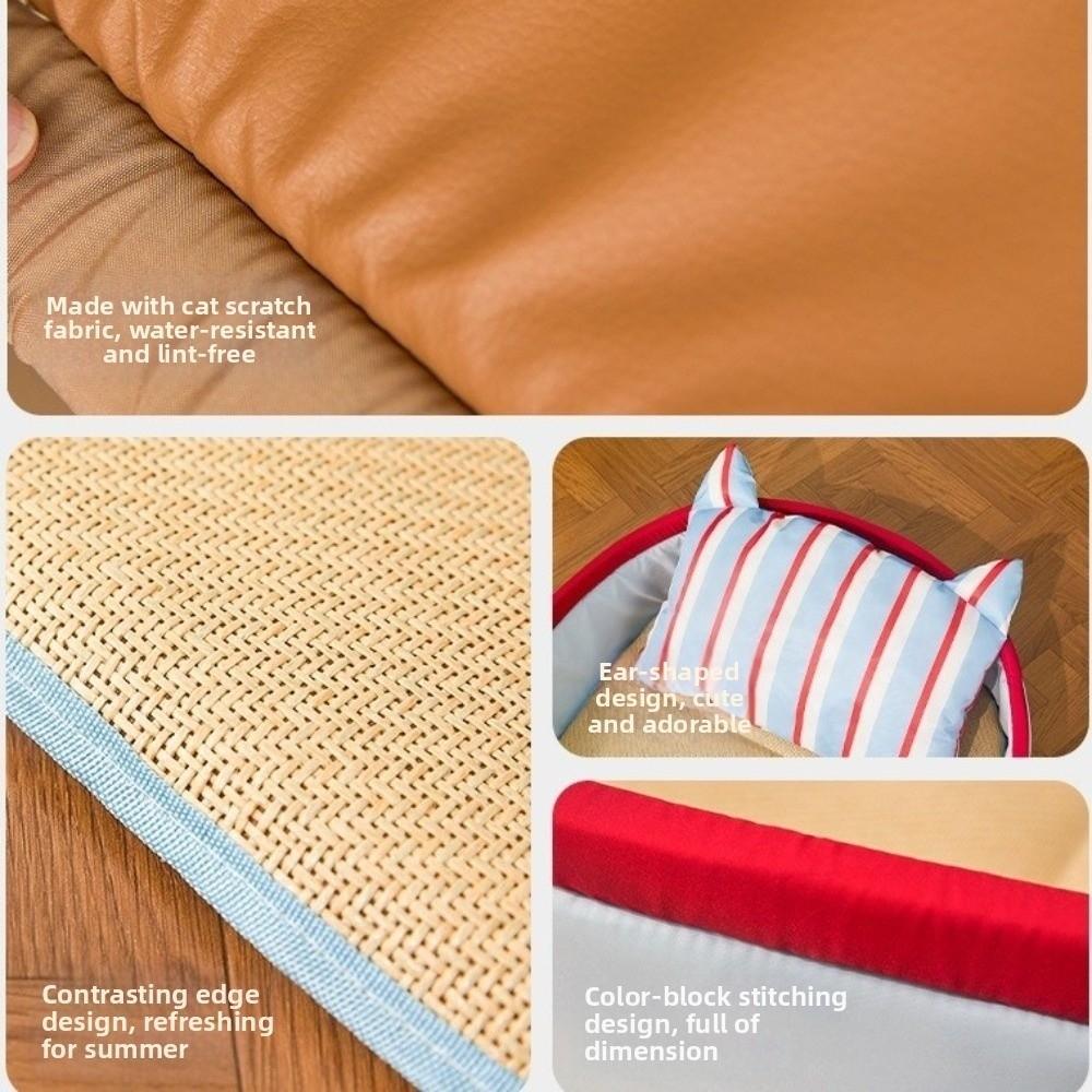 New Universal Summer Pet Bed with Cooling Mat and Pillow All-season Sleeping Mat Pet Supplies Foldable Dog Bed
