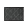 Gucci Interlocking Logo Double Fold Wallet Card Holder Canvas Leather Mini Men wallet Black 673001-92TCN-1000