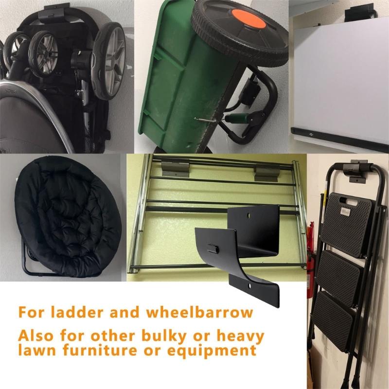 Strong Ladder Storage Fasteners With 110lb Weight Capacity For Bikes Strollers Chairs Garage Organization