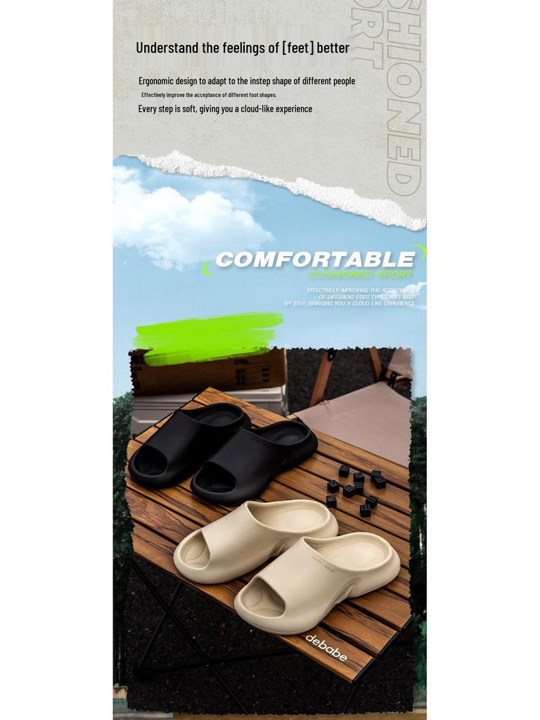 Men's & Women's Anti-Slip Thick Sole Slippers - Odor-Resistant Summer Indoor/Outdoor Bathing Shoes