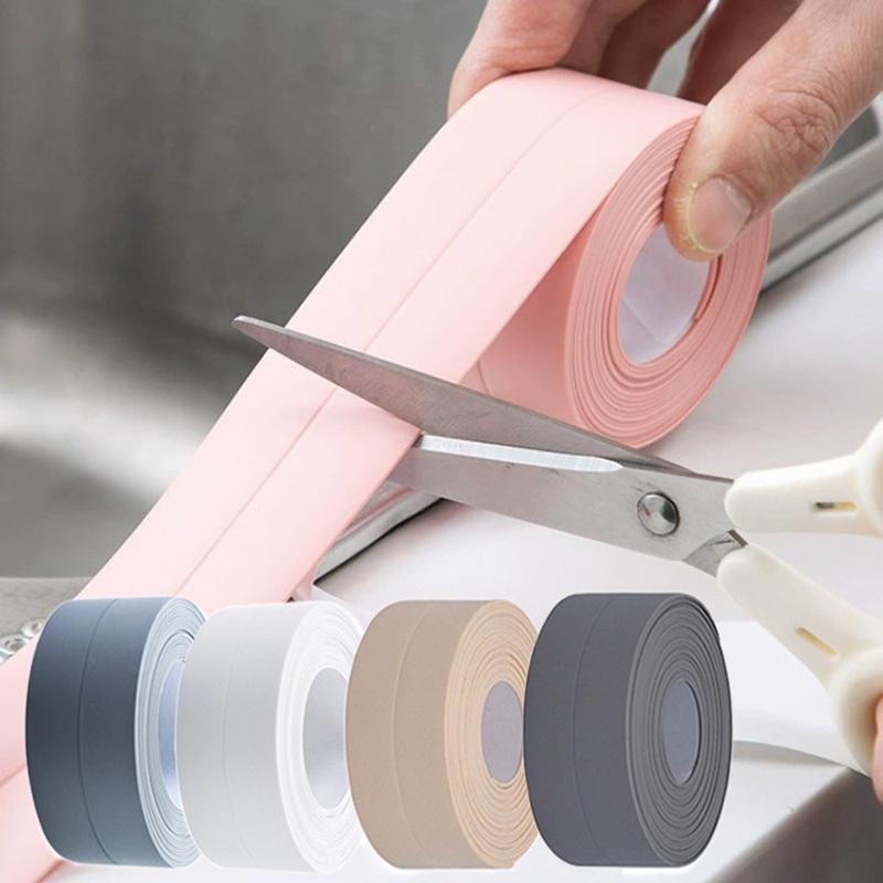 Shower Bath Sealing Tape Strips Mold Proof Self Adhesive Waterproof Wall Sticker Bathroom Kitchen Seal Caulk Strip Sink TMZ