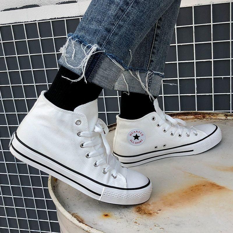 High-top Canvas Shoes Men's Korean Version Trend 1 Spring and Autumn New Harajuku Ulzzang Retro Versatile Student Board Shoes